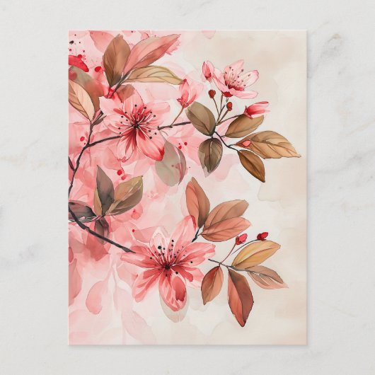 パステルカラーイラストレーションの水離れ色 ポストカード (正面)