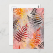 パステルカラーイラストレーションの水離れ色 ポストカード (正面/裏面)