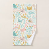 パステルカラーイースターシンボルパターン バスタオルセット (ハンドタオル)