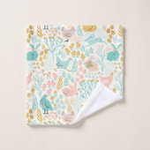 パステルカラーイースターシンボルパターン バスタオルセット (ウォッシュタオル)