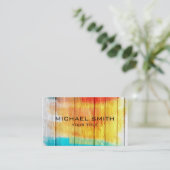 パステルカラーオンウッド#4 名刺 (スタンド正面)