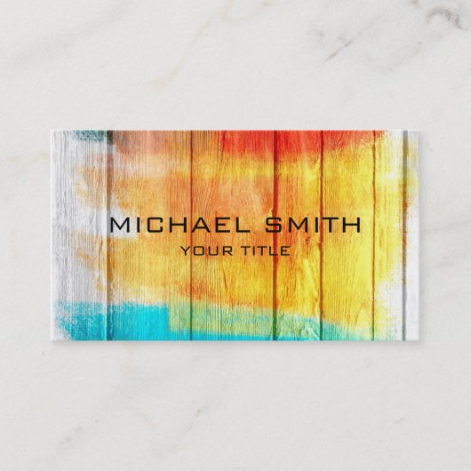 パステルカラーオンウッド#4 名刺 (正面)