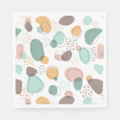 パステルカラーオーガニックシェイプシームレスパターン スタンダードランチョンナプキン (正面)