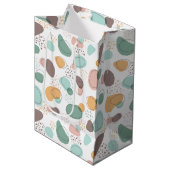 パステルカラーオーガニックシェイプシームレスパターン ミディアムペーパーバッグ (正面アングル)