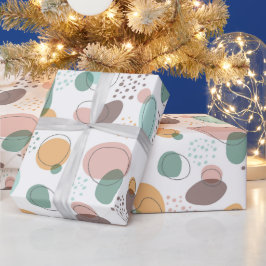 パステルカラーオーガニックシェイプシームレスパターン ラッピングペーパー