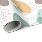 パステルカラーオーガニックシェイプシームレスパターン ラッピングペーパー (ロールコーナー)