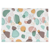 パステルカラーオーガニックシェイプシームレスパターン ラージペーパーバッグ (裏面)