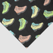 パステルカラーカヤックオンブラックパターン(の模様が)ある 薄葉紙 (詳細)