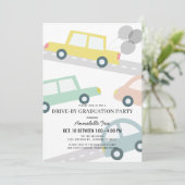 パステルカラーカーフォトドライブバイエクセシションパーティー 招待状 (スタンド正面)