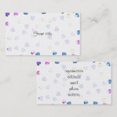 パステルカラーキャンディハート 名刺 (正面/裏面)