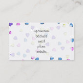 パステルカラーキャンディハート 名刺 (裏面)