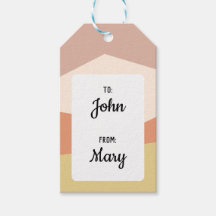 パステルカラーギフト付きミニマリストジオメトリックラベル