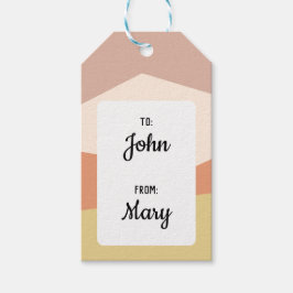 パステルカラーギフト付きミニマリストジオメトリックラベル ギフトタグ