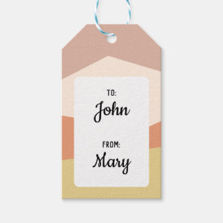 パステルカラーギフト付きミニマリストジオメトリックラベル ギフトタグ