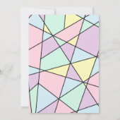 パステルカラージオメトリックウェディング招待状 招待状 (裏面)