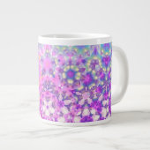 パステルカラージオメトリック抽象芸術パターン ジャンボコーヒーマグカップ (正面右)