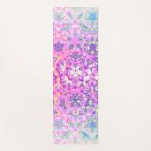 パステルカラージオメトリック抽象芸術パターン ヨガマット (正面)