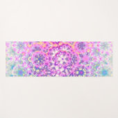 パステルカラージオメトリック抽象芸術パターン ヨガマット (正面(横))