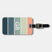 パステルカラーストライプパターン ラゲッジタグ (正面横)
