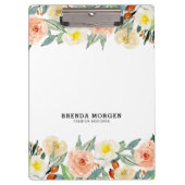 パステルカラーズガーデンフラワー縁ど クリップボード (正面)