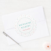 パステルカラーズスプリンクルズホワイト ラウンドシール (封筒)