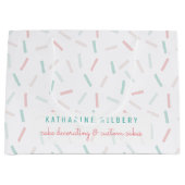 パステルカラーズスプリンクルズホワイト ラージペーパーバッグ (正面)