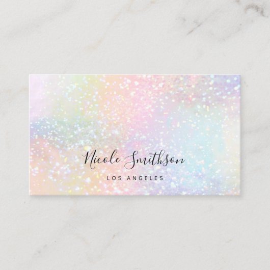 パステルカラーズフェイクホログラフ名刺 名刺 (正面)