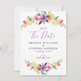 パステルカラーズフラワーズ縁どリース セーブザデート