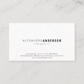 パステルカラーズフラワーリースホワイトビジネスカード 名刺 (裏面)