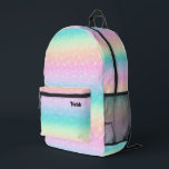 パステルカラーズマーメイドデザイン プリントバックパック<br><div class="desc">パステルマーメイドパターンバックパック</div>