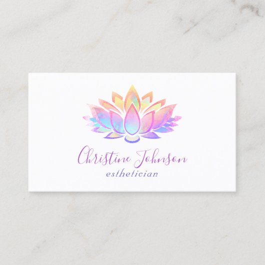 パステルカラーズロータスデザイン 名刺 (正面)