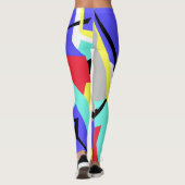 パステルカラーズ前向きビベス抽象芸術レギンス レギンス (裏面)