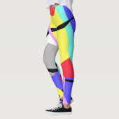 パステルカラーズ前向きビベス抽象芸術レギンス レギンス (左)
