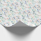 パステルカラーズ植物学水彩模様 ラッピングペーパー (角)