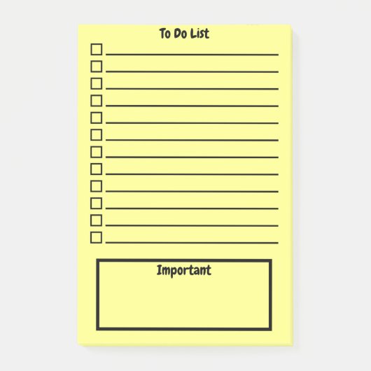 パステルカラーズ| To doリスト|明るい黄色 ポストイット (正面)