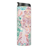 パステルカラータイガーアートパターン タンブラー (回転右)