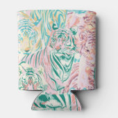 パステルカラータイガーアートパターン 缶クーラー (裏面)