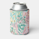 パステルカラータイガーアートパターン 缶クーラー (缶裏面)