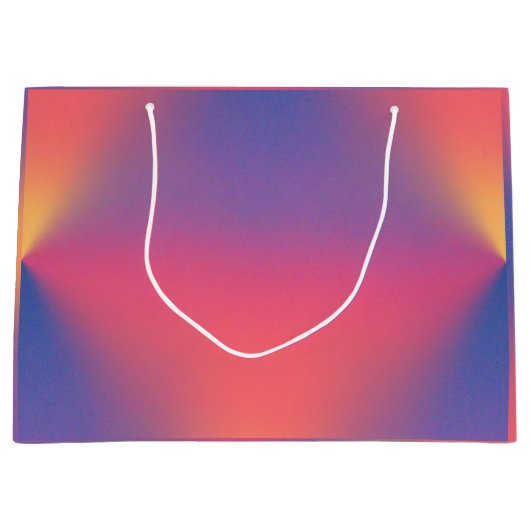 パステルカラーダイヤモンドシェイプのレインボー ラージペーパーバッグ (正面)