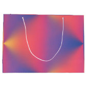 パステルカラーダイヤモンドシェイプのレインボー ラージペーパーバッグ (裏面)