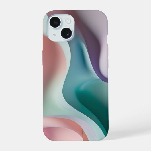 📱 "パステルカラーデザイン" 🌸🎨 iPhone 15ケース (裏面)