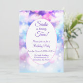 パステルカラーハート誕生日パーティー 招待状 (スタンド正面)