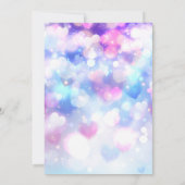 パステルカラーハート誕生日パーティー 招待状 (裏面)