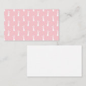 パステルカラーバニーパターンピンクバックグラウンドペット 名刺 (正面/裏面)