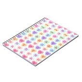 パステルカラーバレンタイン会話ハート ノートブック (左側)