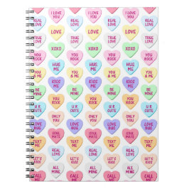 パステルカラーバレンタイン会話ハート ノートブック