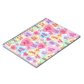 パステルカラーバレンタイン会話ハート ノートブック (左側)