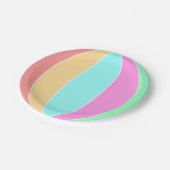 パステルカラービーチボール ペーパープレート (アングル)