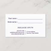 パステルカラーフェイクグリッターオパール紹介カード 名刺 (裏面)