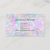 パステルカラーフェイクグリッター抽象デザイン 名刺 (裏面)